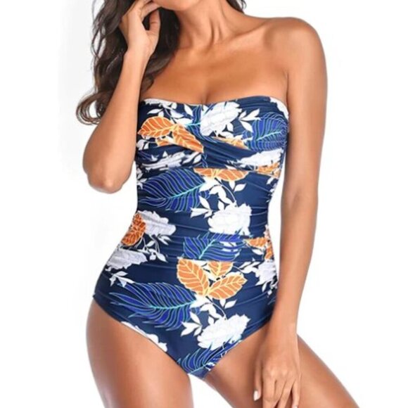 Swim Suit - Women’s - Tropical Floral Print - Tummy Control - One-Piece - NWT - Picture 2 of 9